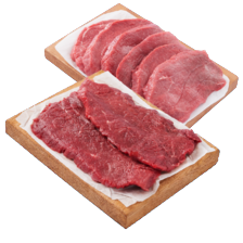 Malse runderbieflappen of runderschnitzels